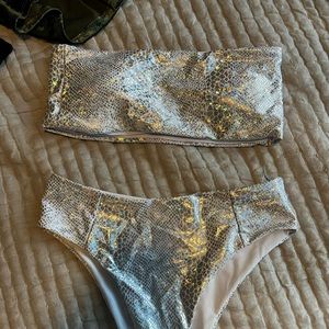 Silver snake bikini